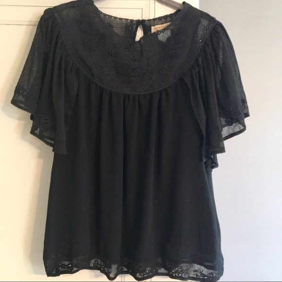 Moon Collection Tops - Moon Collection Black Lace Boho Top